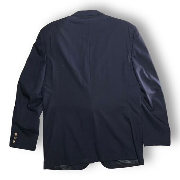 Burberry’s Men’s Navy Wool Blazer 42R | Classic Power Suiting w/ Gold Buttons - Picture 8 of 8